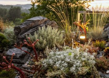 Modern LED Illuminated Rockery Garden