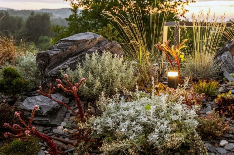 Modern LED Illuminated Rockery Garden