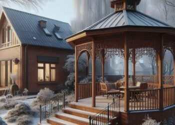 Zimní údržba podlahy zahradního altánu