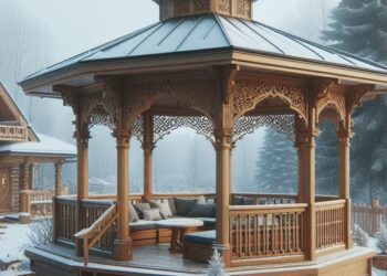 Výběr trvalých materiálů pro zahradní altán v zimě
