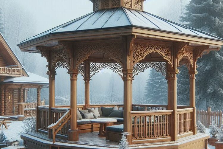 Výběr trvalých materiálů pro zahradní altán v zimě