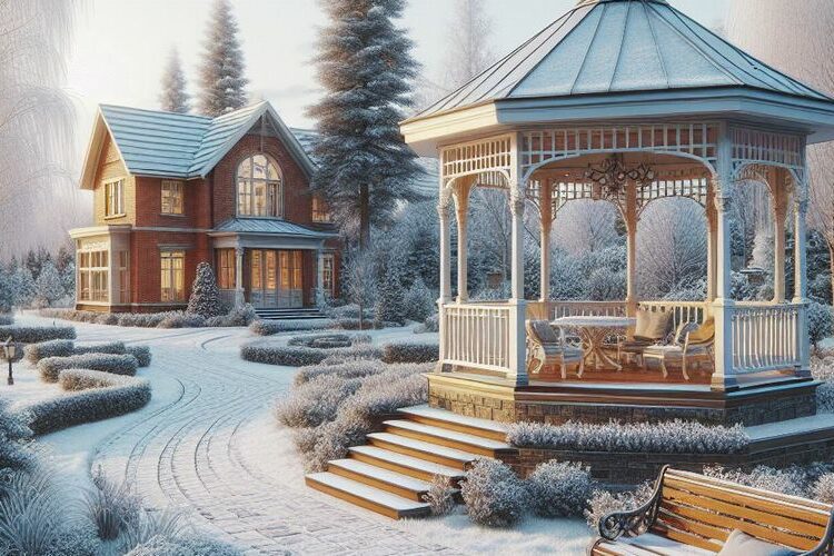 Výběr trvalých materiálů pro zahradní altán v zimě