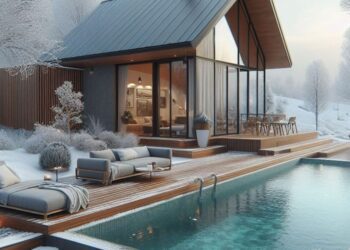 bazén - před domem foto