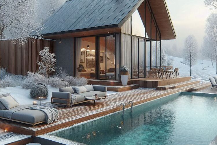 bazén - před domem foto