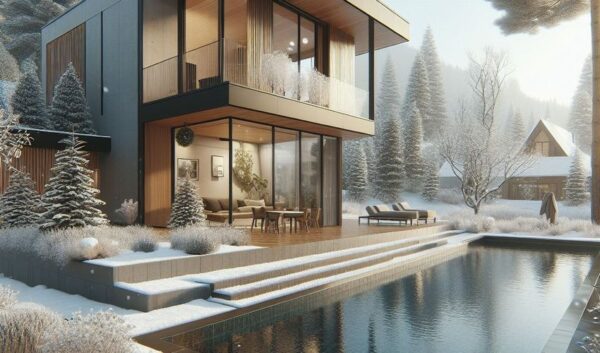 bazén foto před domem