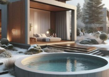 Pece O Bazenove Schody A Zabradli Behem Zimy