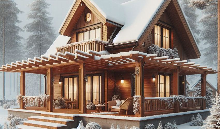 pergola - v zimě foto