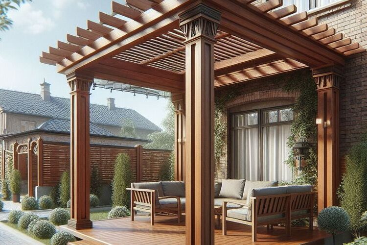 pergola foto v zimě