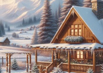 pergola v zimě foto