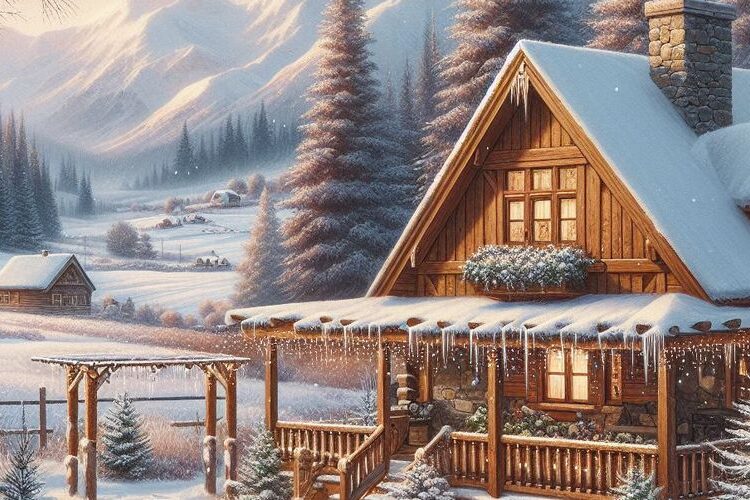 pergola v zimě foto