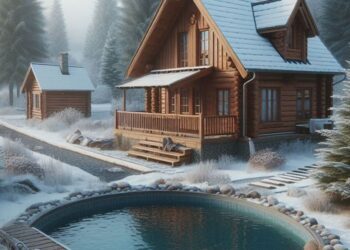 bazén vedle domu foto