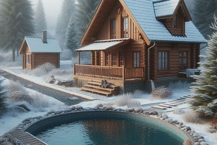 bazén vedle domu foto