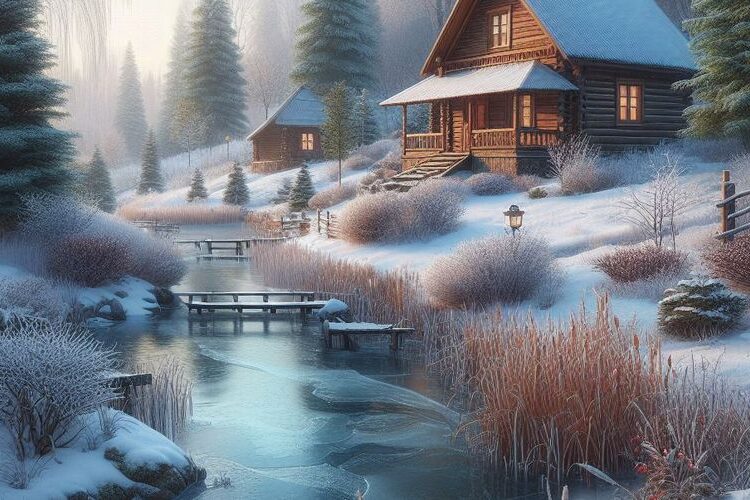 jezírko před domem