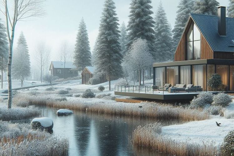 jezírko sníh - foto