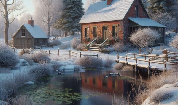 jezírko před domem foto